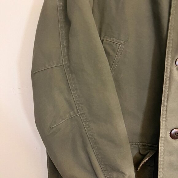 Vintage LL Bean Chore/Barn Coat Men’s Olive Green Corduroy Thinsulate Sz Medium - Picture 7 of 16